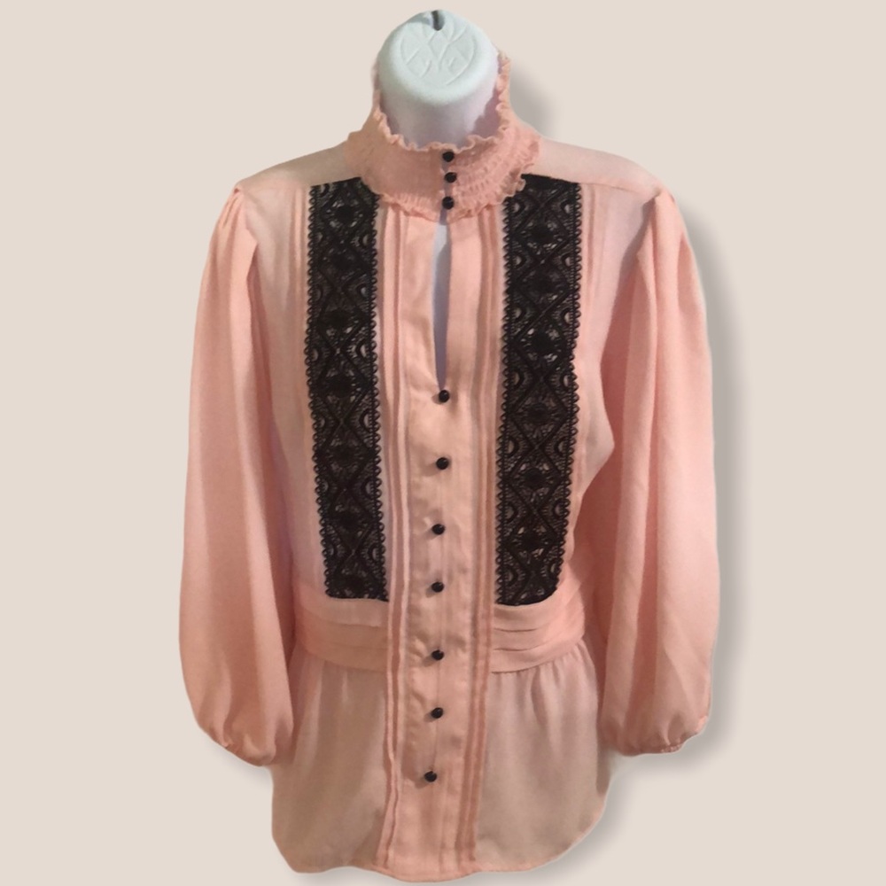 3 for $30 NWOT NYCO Peplum Blouse with Puff Sleeve